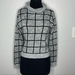 Gray & Black Turtle Neck Sweater